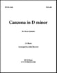 CANZONA IN D MINOR BRASS QUINTET P.O.D. cover